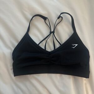 Ruched strappy sports bra